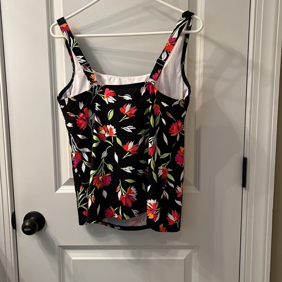 Haut De Tankini Double NEXT Taille 38D - Rayé Marron/rose, Neuf Sans étiquettes